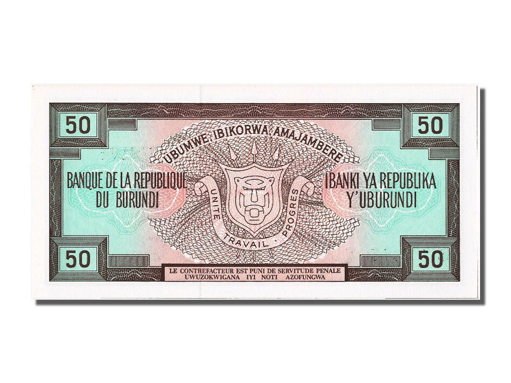 Billete, 50 Francs, 1991, Burundi, 1991-10-01, UNC