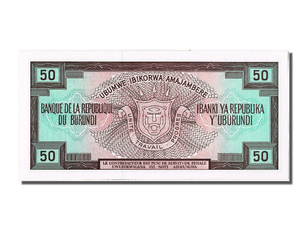 Billete, 50 Francs, 1993, Burundi, 1993-05-01, UNC