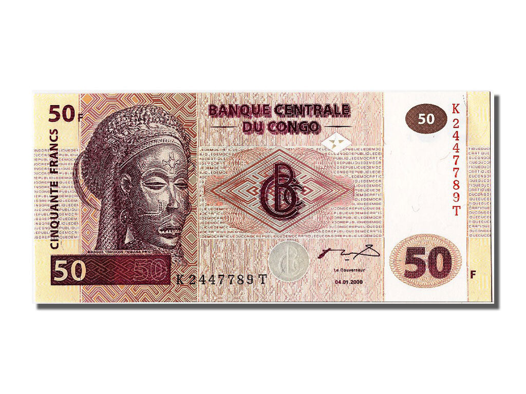 Banknot, Republika Demokratyczna Konga, 50 Francs, 2000, 2000-01-04, UNC(65-70)