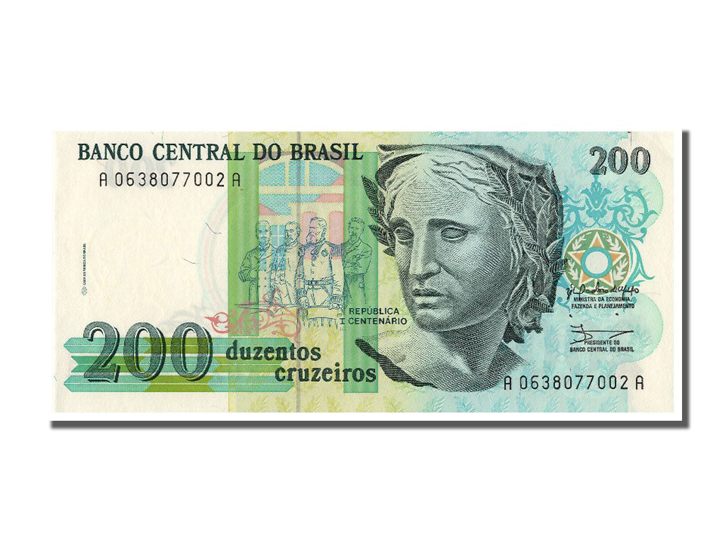 Banknote, Brazil, 200 Cruzeiros, UNC(63)