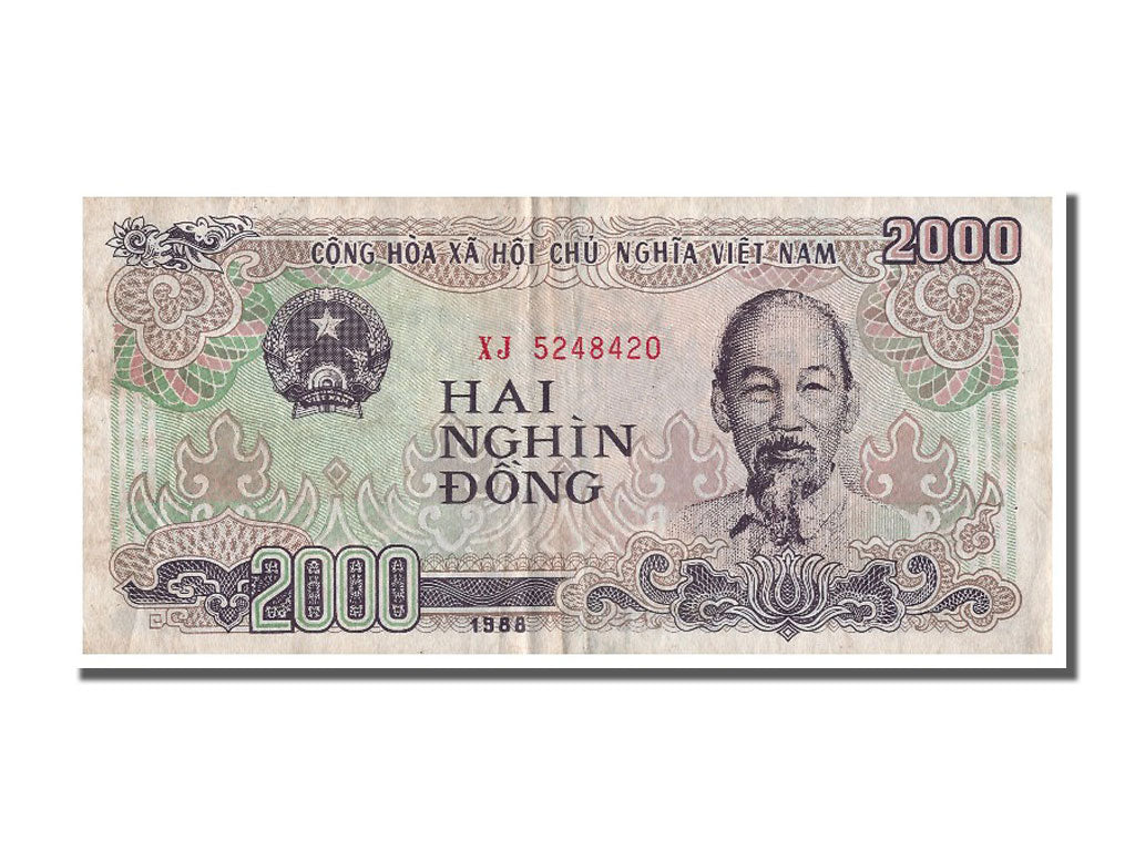Banconote, Vietnam, 2000 Dông, 1988, BB
