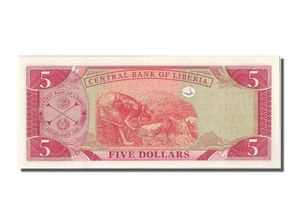 Banknote, Liberia, 5 Dollars, 2009, UNC(65-70)
