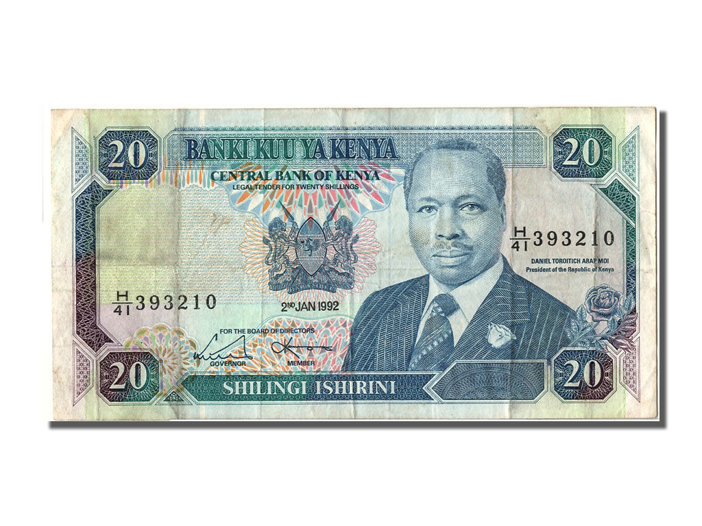 Billet, Kenya, 20 Shillings, 1992, 1992-01-02, TTB
