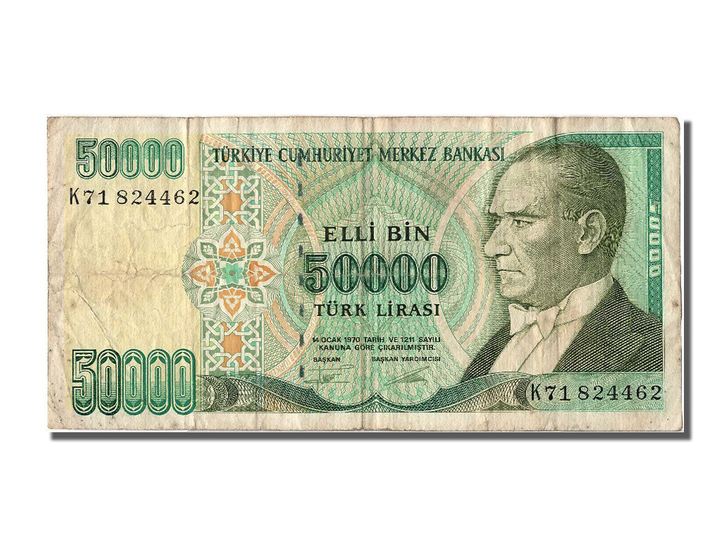 Geldschein, Türkei, 50,000 Lira, 1970, 1970-01-14, S