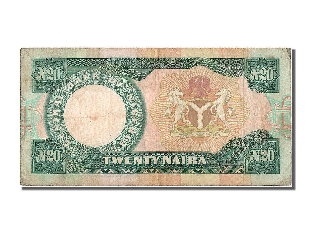 Billete, 20 Naira, Nigeria, BC