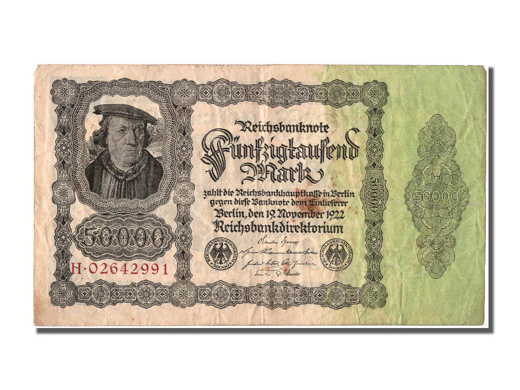 Geldschein, Deutschland, 50,000 Mark, 1922, 1922-11-19, SS
