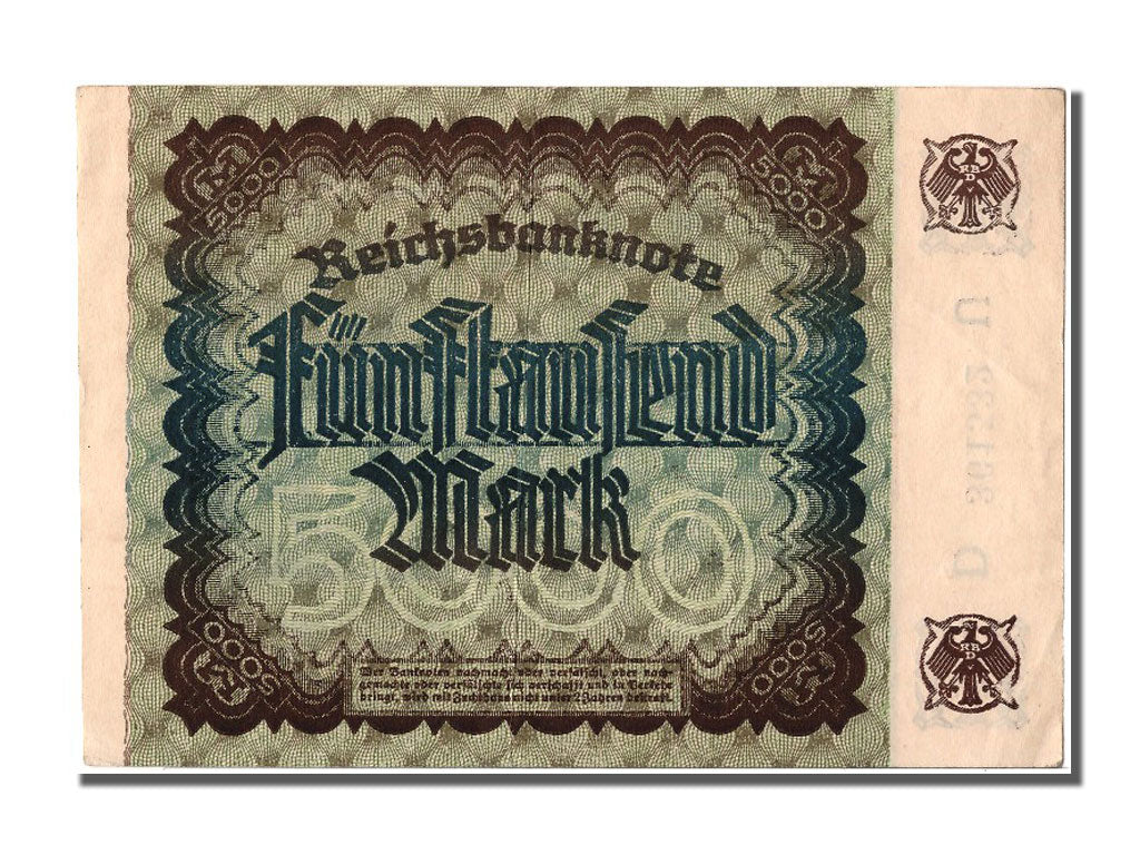 Banconote, Germania, 5000 Mark, 1922, 1922-12-02, SPL