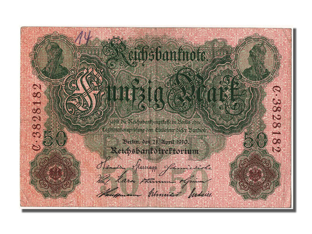 Banknote, Germany, 50 Mark, 1910, 1910-04-21, EF(40-45)