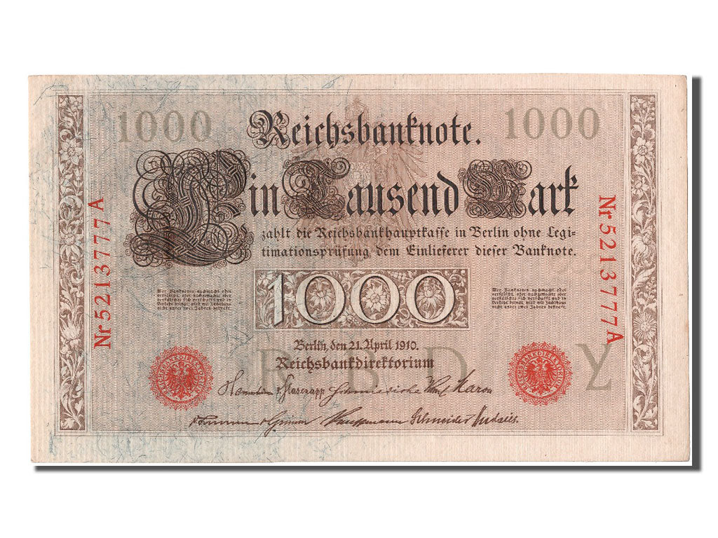 Banconote, Germania, 1000 Mark, 1910, 1910-04-21, FDS