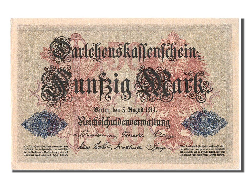 Banknote, Germany, 50 Mark, 1914, 1914-08-05, UNC(60-62)
