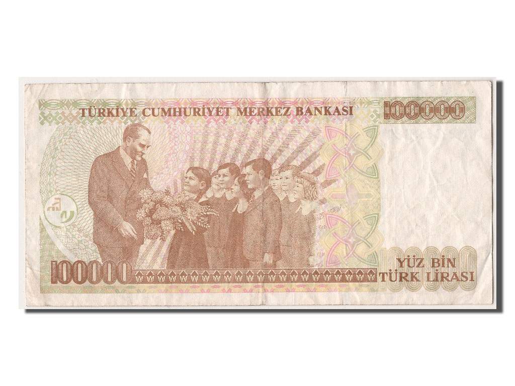 Banknote, Turkey, 100,000 Lira, EF(40-45)