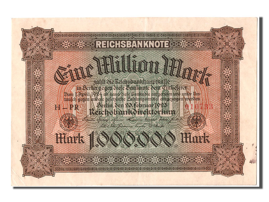 Geldschein, Deutschland, 1 Million Mark, 1923, 1923-02-20, VZ