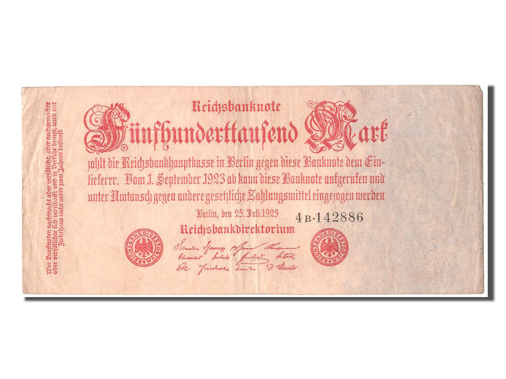 Banconote, Germania, 500,000 Mark, 1923, 1923-07-25, BB+