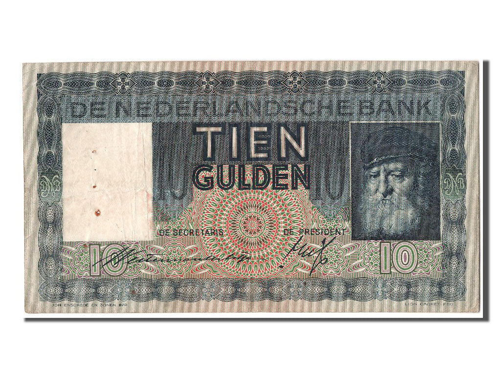Banconote, Paesi Bassi, 10 Gulden, 1937, 1937-04-30, BB
