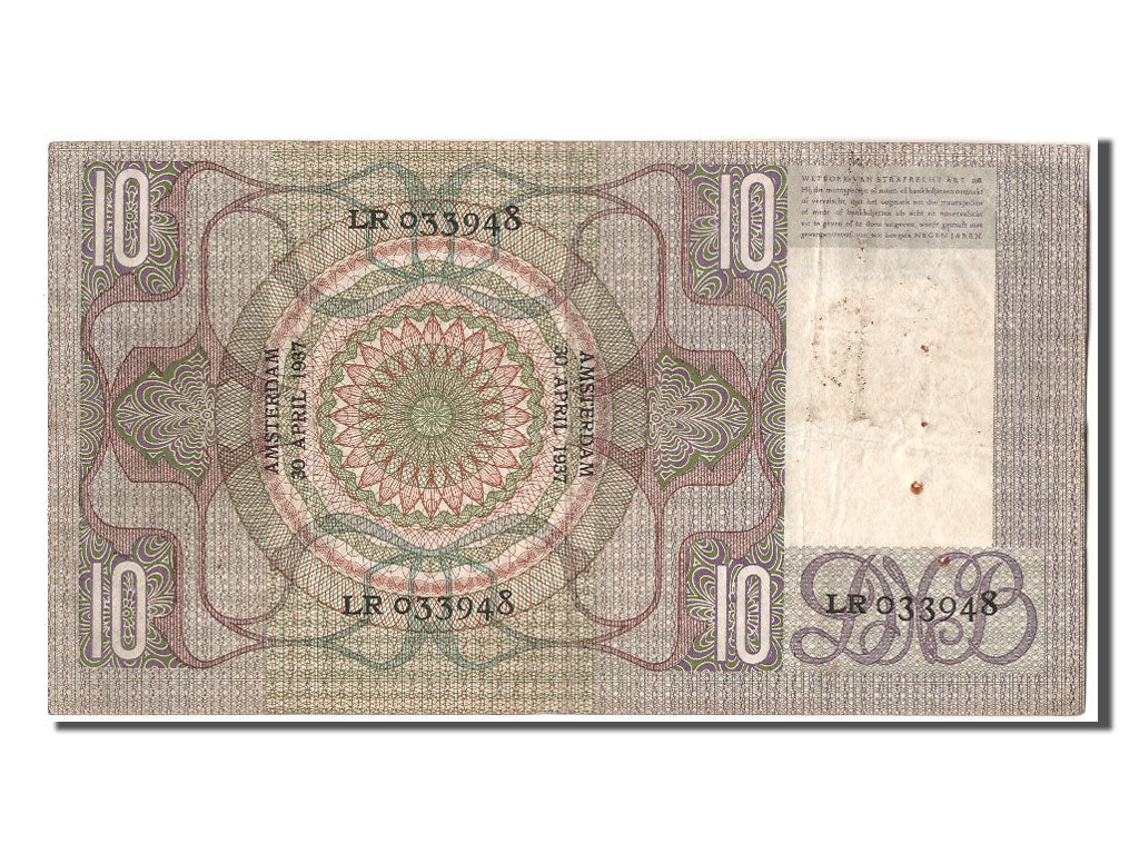 Banconote, Paesi Bassi, 10 Gulden, 1937, 1937-04-30, BB