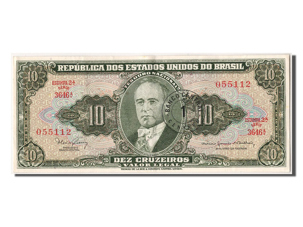 Banknote, Brazil, 1 Centavo on 10 Cruzeiros, UNC(60-62)