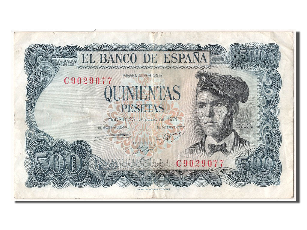 Banknot, Hiszpania, 500 Pesetas, 1971, 1971-07-23, EF(40-45)