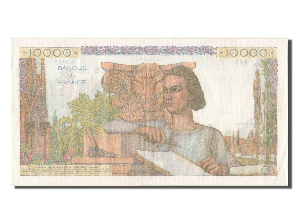 Billet, France, 10,000 Francs, 10 000 F 1945-1956 ''Génie Français'', 1955