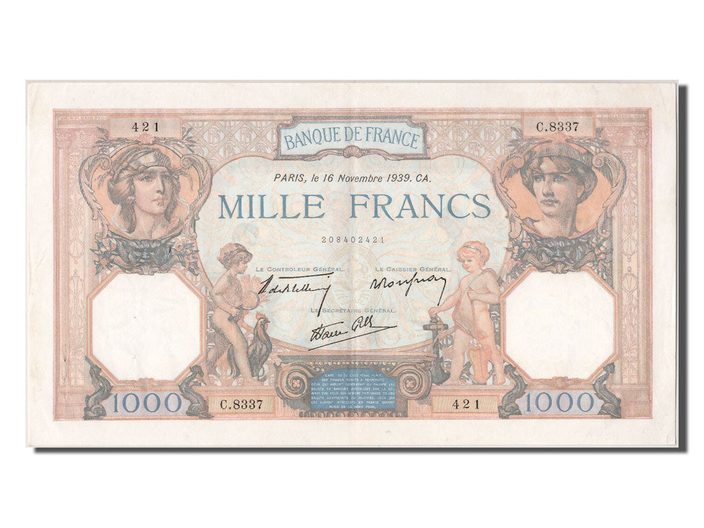 Billet, France, 500 Francs, ...-1889 Circulated during XIXth, 1939, 1939-11-16