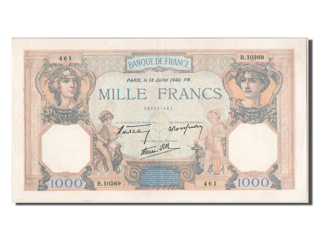 Geldschein, Frankreich, 500 Francs, ...-1889 Circulated during XIXth, 1940