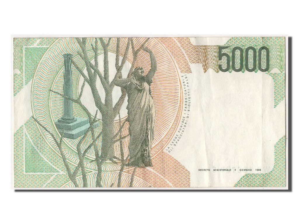 Banknote, Italy, 5000 Lire, 1985, 1985-01-04, AU(50-53)