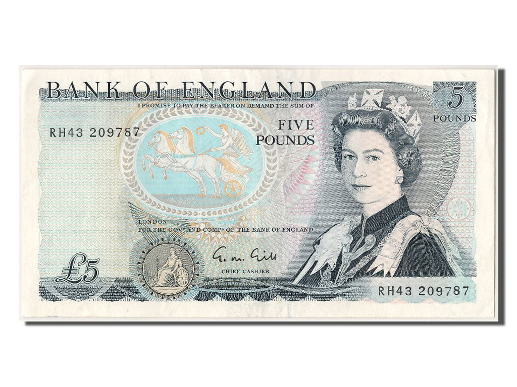 Banknot, Wielka Brytania, 5 Pounds, AU(55-58)
