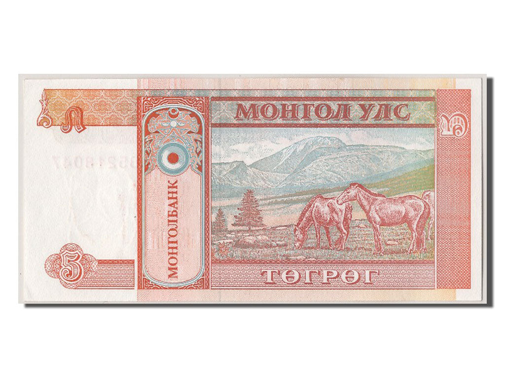 Geldschein, Mongolei, 5 Tugrik, UNZ