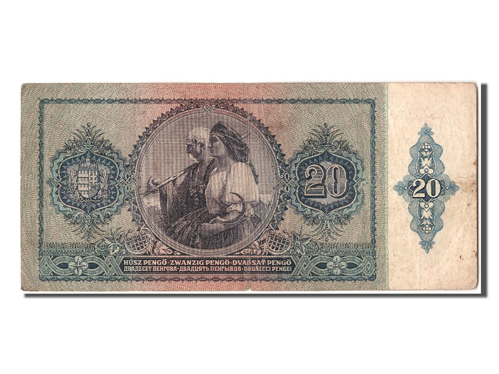 Banknot, Węgry, 20 Pengö, 1941, 1941-01-15, VF(30-35)