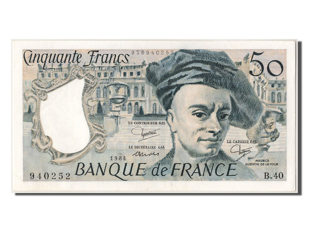 Banknote, France, 50 Francs, 50 F 1976-1992 ''Quentin de La Tour'', 1984