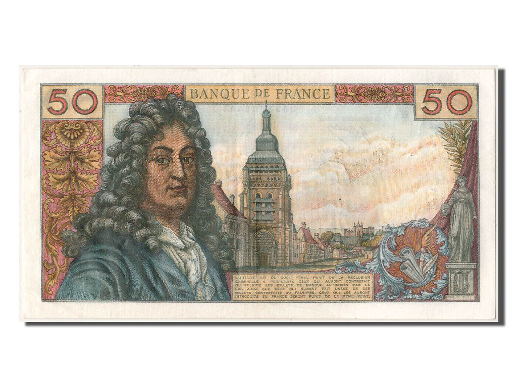 Geldschein, Frankreich, 50 Francs, 50 F 1962-1976 ''Racine'', 1969, 1969-11-06
