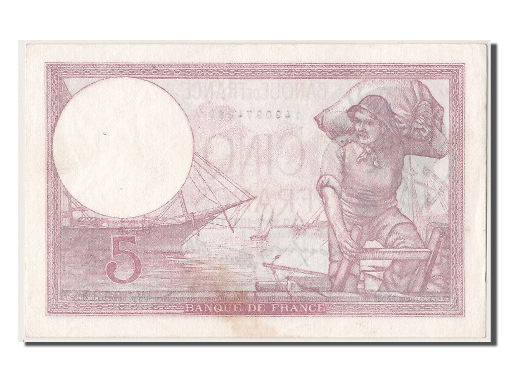 Banknote, France, 5 Francs, 5 F 1917-1940 ''Violet'', 1939, 1939-07-27