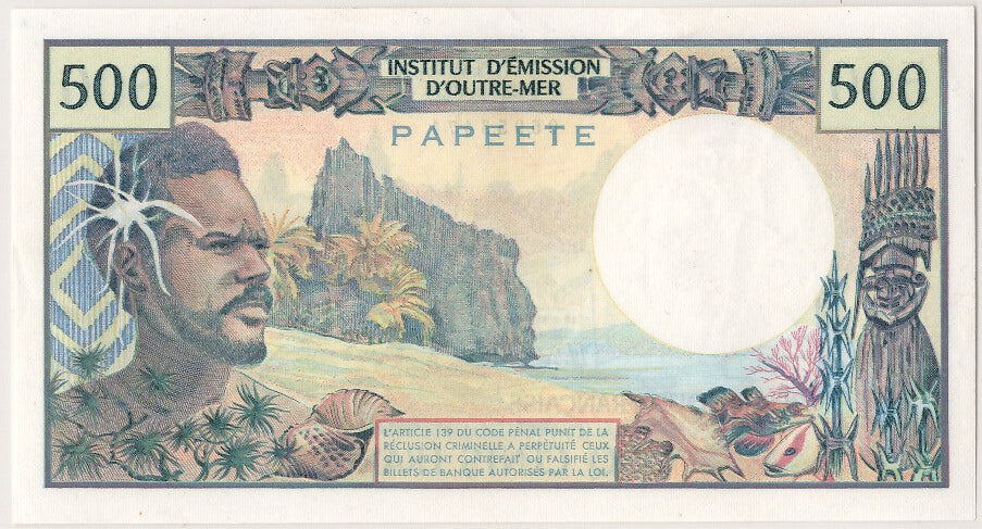 Banknote, Tahiti, 500 Francs, 1985, UNC(65-70)