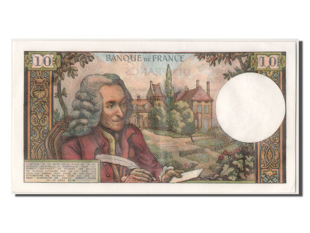 Geldschein, Frankreich, 10 Francs, 10 F 1963-1973 ''Voltaire'', 1967