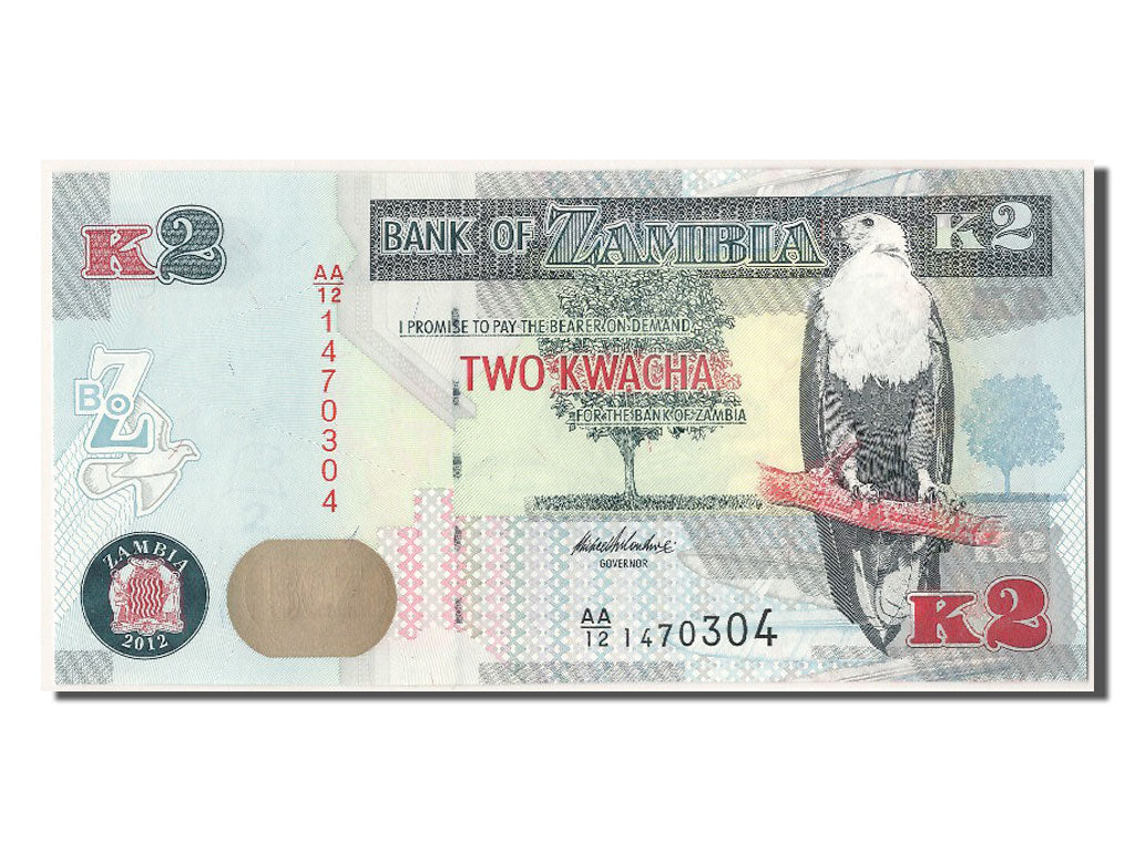 Billete, 2 Kwacha, 2012, Zambia, UNC