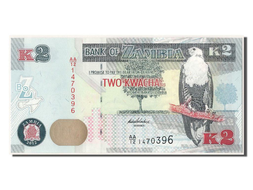 Banconote, Zambia, 2 Kwacha, 2012, FDS