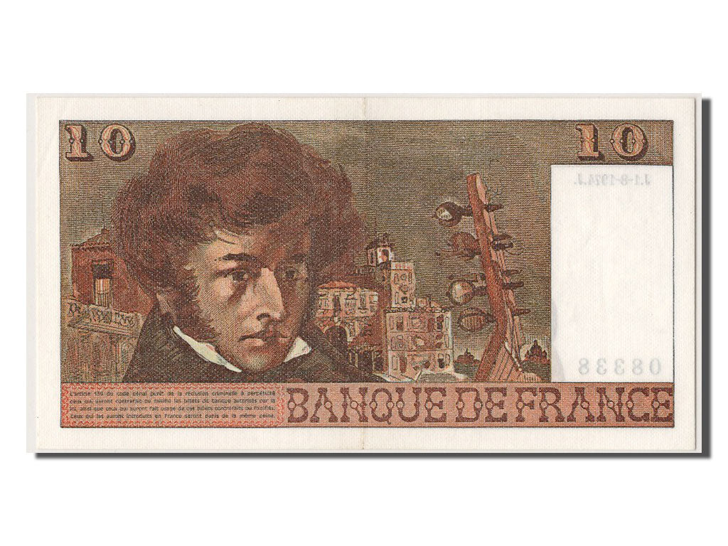 Billet, France, 10 Francs, 10 F 1972-1978 ''Berlioz'', 1974, 1974-08-01, SUP+