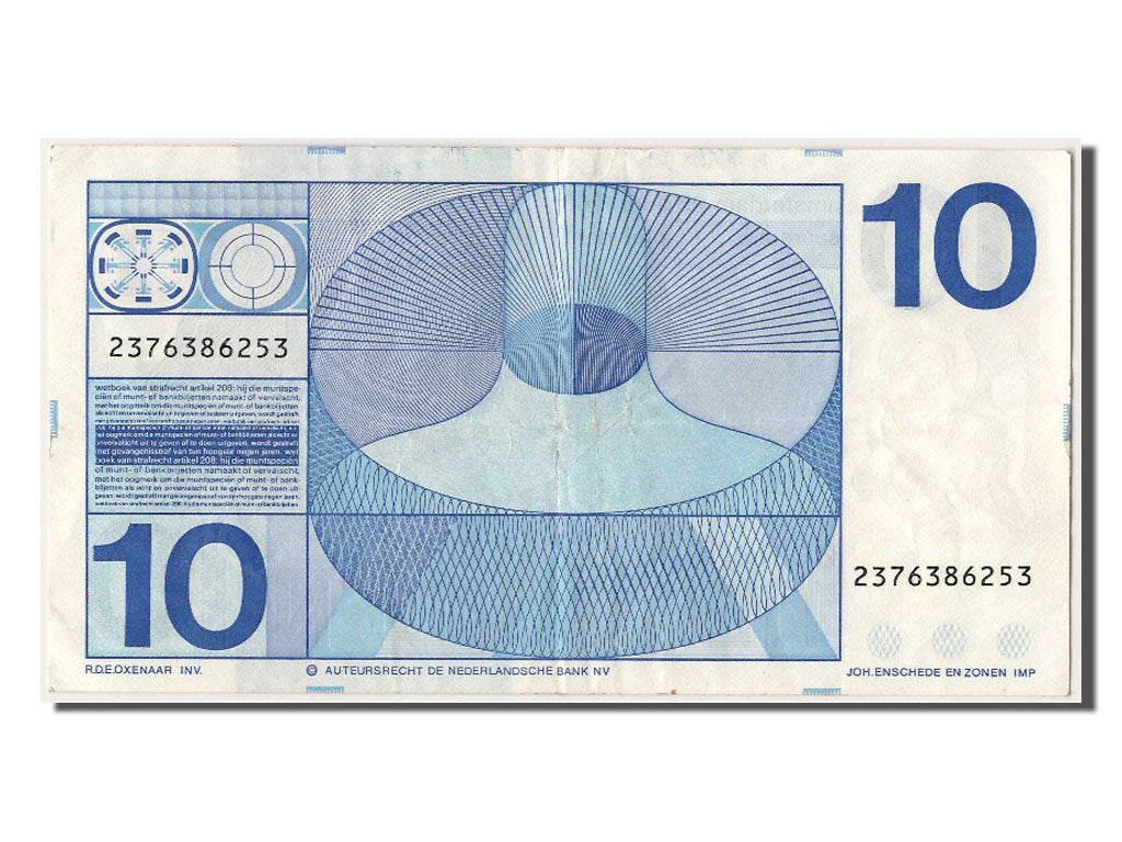 Banconote, Paesi Bassi, 10 Gulden, 1968, 1968-04-25, SPL-