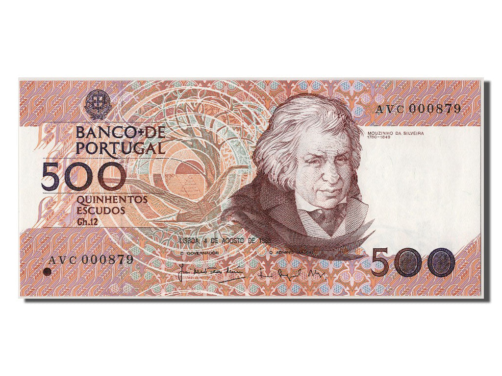 Geldschein, Portugal, 500 Escudos, 1988, 1988-08-04, UNZ