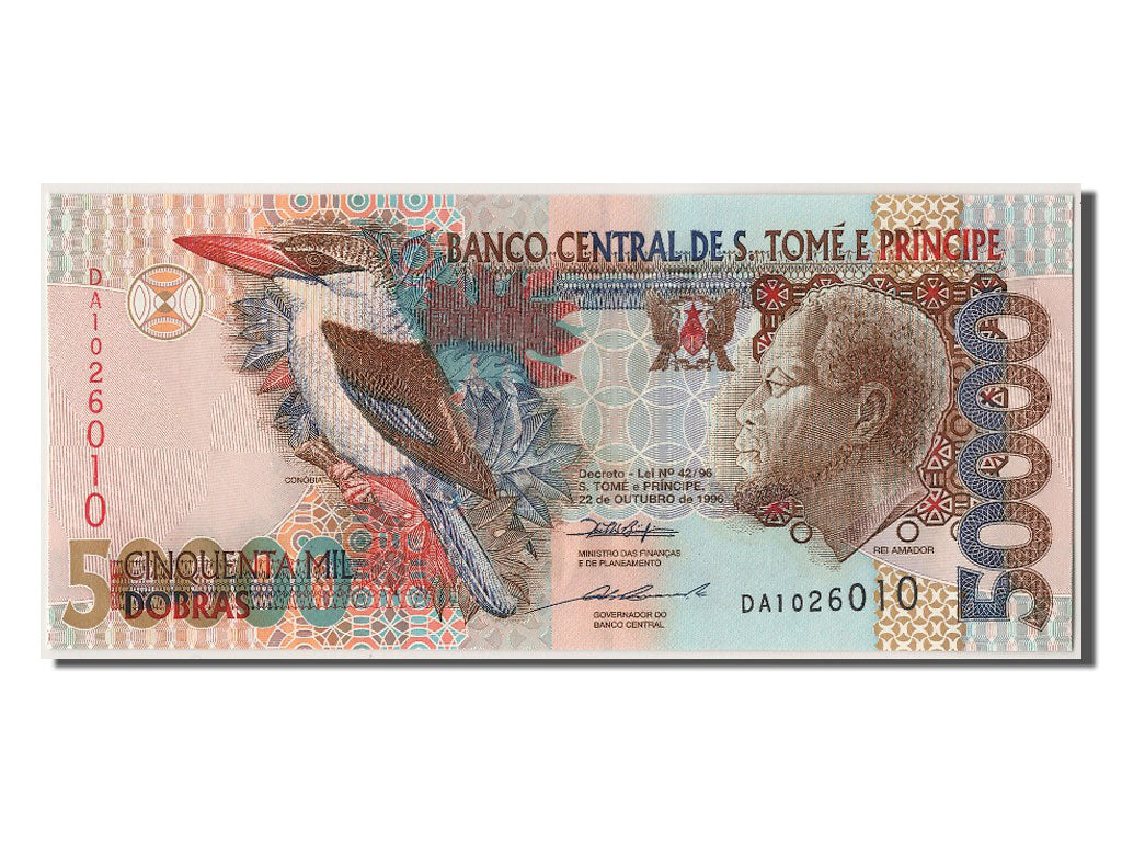 Billet, Saint Thomas and Prince, 50,000 Dobras, 1996, 1996-10-22, KM:68a, NEUF