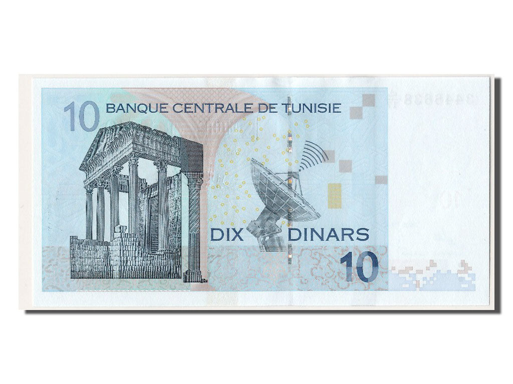 Billete, 10 Dinars, 2005, Túnez, 2005-11-07, SC