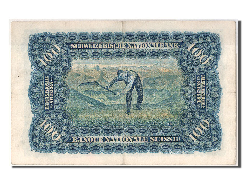 Banknote, Switzerland, 100 Franken, 1947, 1947-10-16, AU(50-53)