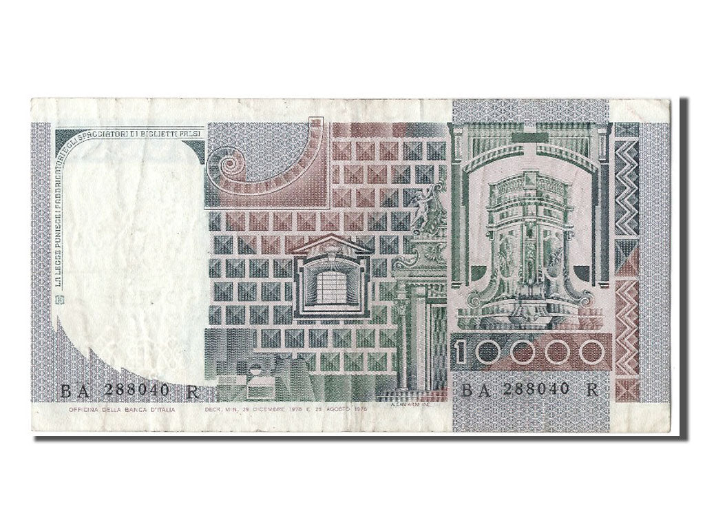 Banknote, Italy, 10,000 Lire, 1978, 1978-12-29, EF(40-45)