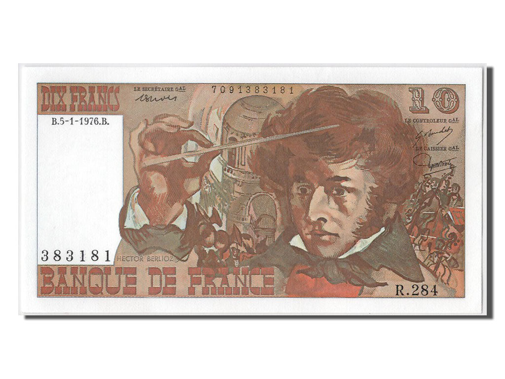 Biljet, Frankrijk, 10 Francs, 10 F 1972-1978 ''Berlioz'', 1976, 1976-01-05