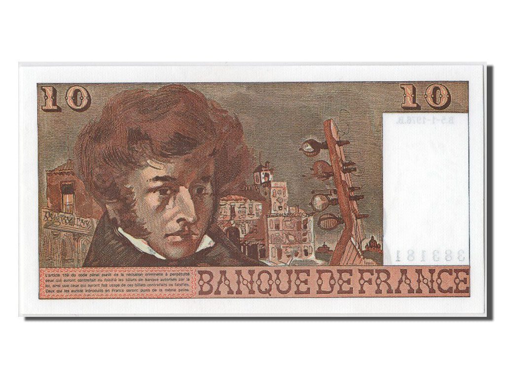 Biljet, Frankrijk, 10 Francs, 10 F 1972-1978 ''Berlioz'', 1976, 1976-01-05