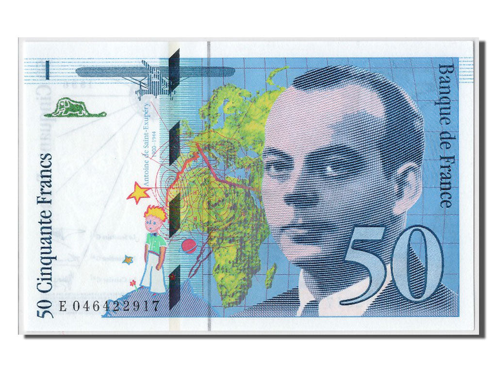 Banknot, Francja, 50 Francs, St Exupéry, 1996, UNC(65-70), Fayette:73.3