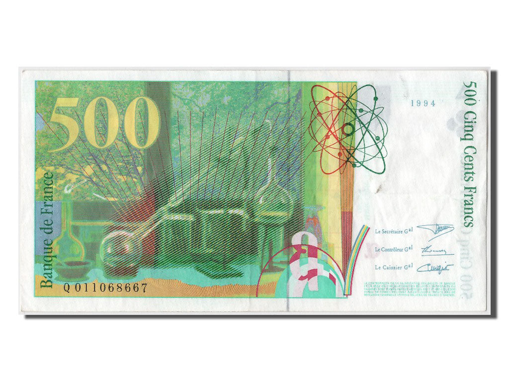 Banknot, Francja, 500 Francs, Pierre et Marie Curie, 1994, AU(50-53)