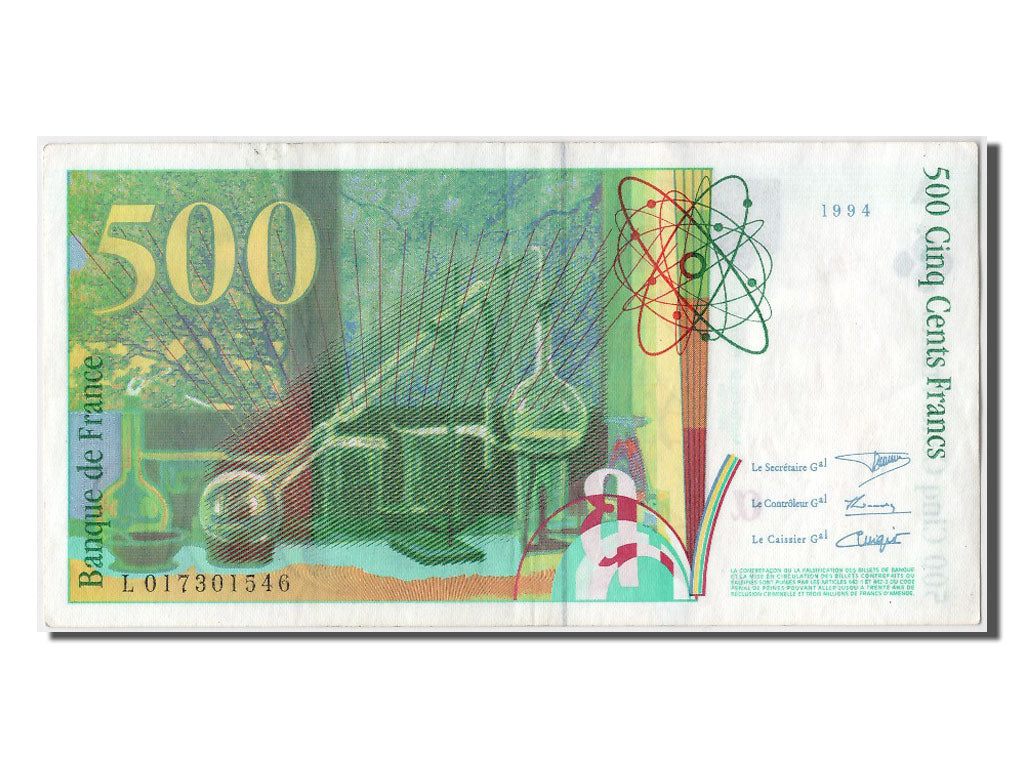 Biljet, Frankrijk, 500 Francs, 500 F 1994-2000 ''Pierre et Marie Curie'', 1994