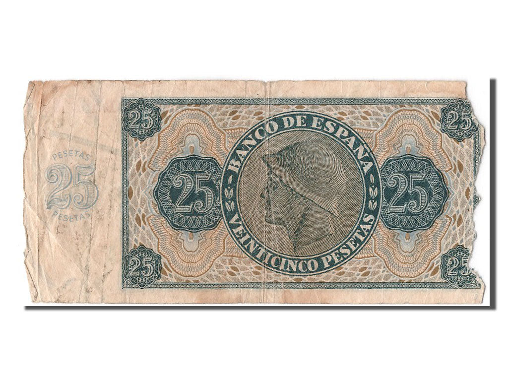 Billet, Espagne, 25 Pesetas, 1936, 1936-11-21, B