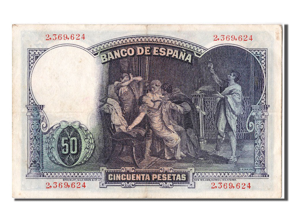 Banconote, Spagna, 50 Pesetas, 1931, 1931-04-25, SPL-