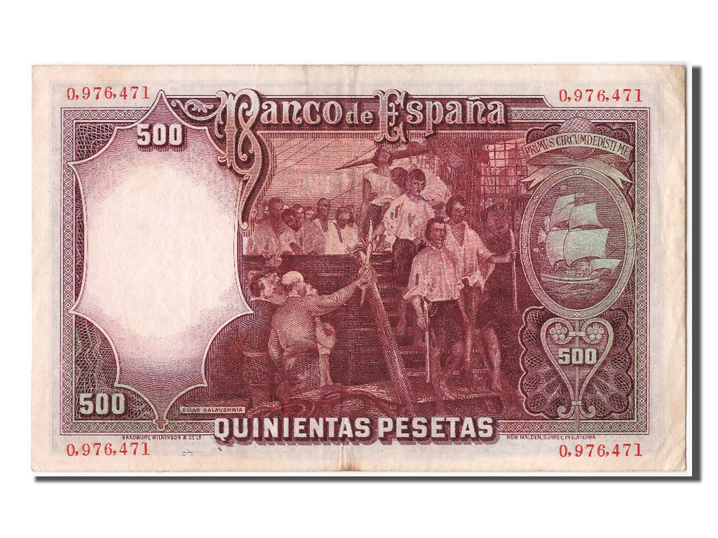 Billet, Espagne, 500 Pesetas, 1931, 1931-04-25, KM:84, TTB+
